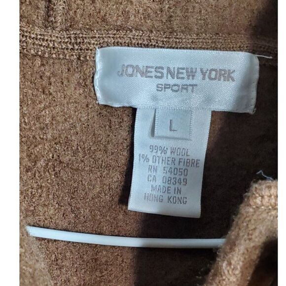 Jones of New York Sport Brown Car Jacket Size L  99% Wool - Picture 5 of 5